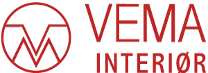 vema interiør rød logo